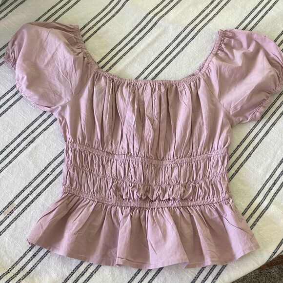 Sim & Sam boho babydoll ruffled crop top Medium NWT - Picture 2 of 6